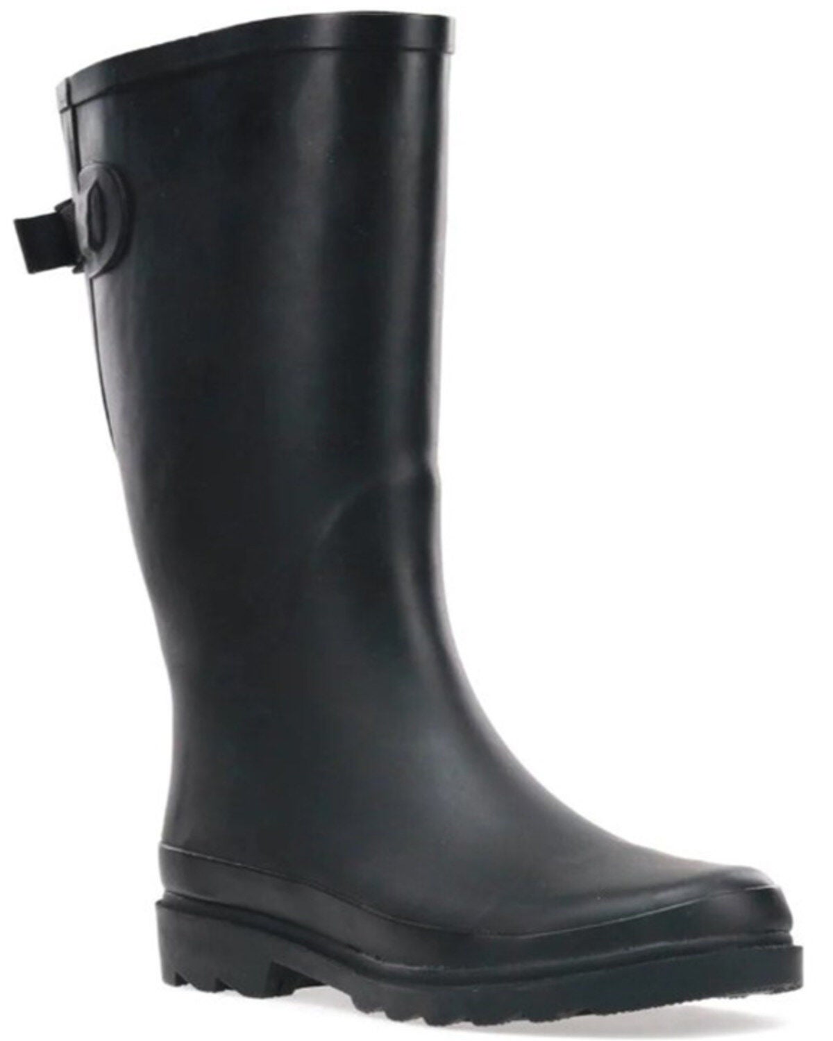 Western Chief Women&rsquo;s Matte Wide Calf Tall Rain Boots, Black, hi-res