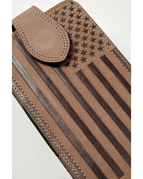 Image #2 - Cody James Men's American Flag Cell Phone Wallet, Brown, hi-res