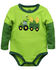 John Deere Infant Boys' Tractor & Corn Embroidered Layered Long Sleeve Onesie, Green, hi-res