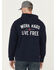 Image #1 - Ariat Men's FR Durastretch Work Hard Live Free Hooded Sweatshirt, Navy, hi-res