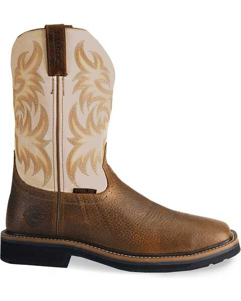 Justin Men's Stampede 11" Steel Toe Western Work Boots, Copper, hi-res