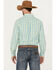 Panhandle Select Men's Plaid Print Long Sleeve Button-Down Western Shirt, Kelly Green, hi-res
