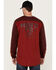 Image #4 - Hawx Men's FR Color Block Long Sleeve Graphic Work T-Shirt, Red, hi-res
