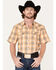 Image #1 - Cody James Men's Charro Large Plaid Snap Western Shirt, Gold, hi-res