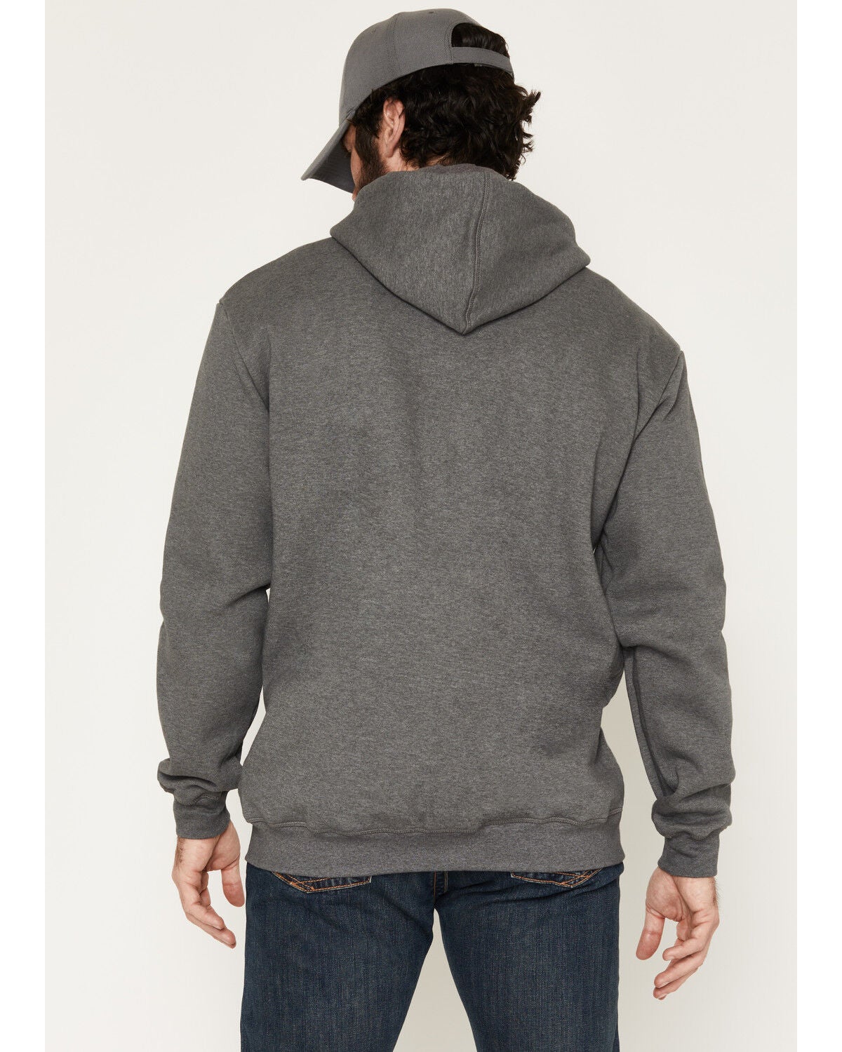 Image #4 - Forge Workwear Men's FR Solid Zip-Up Work Jacket, Charcoal, hi-res