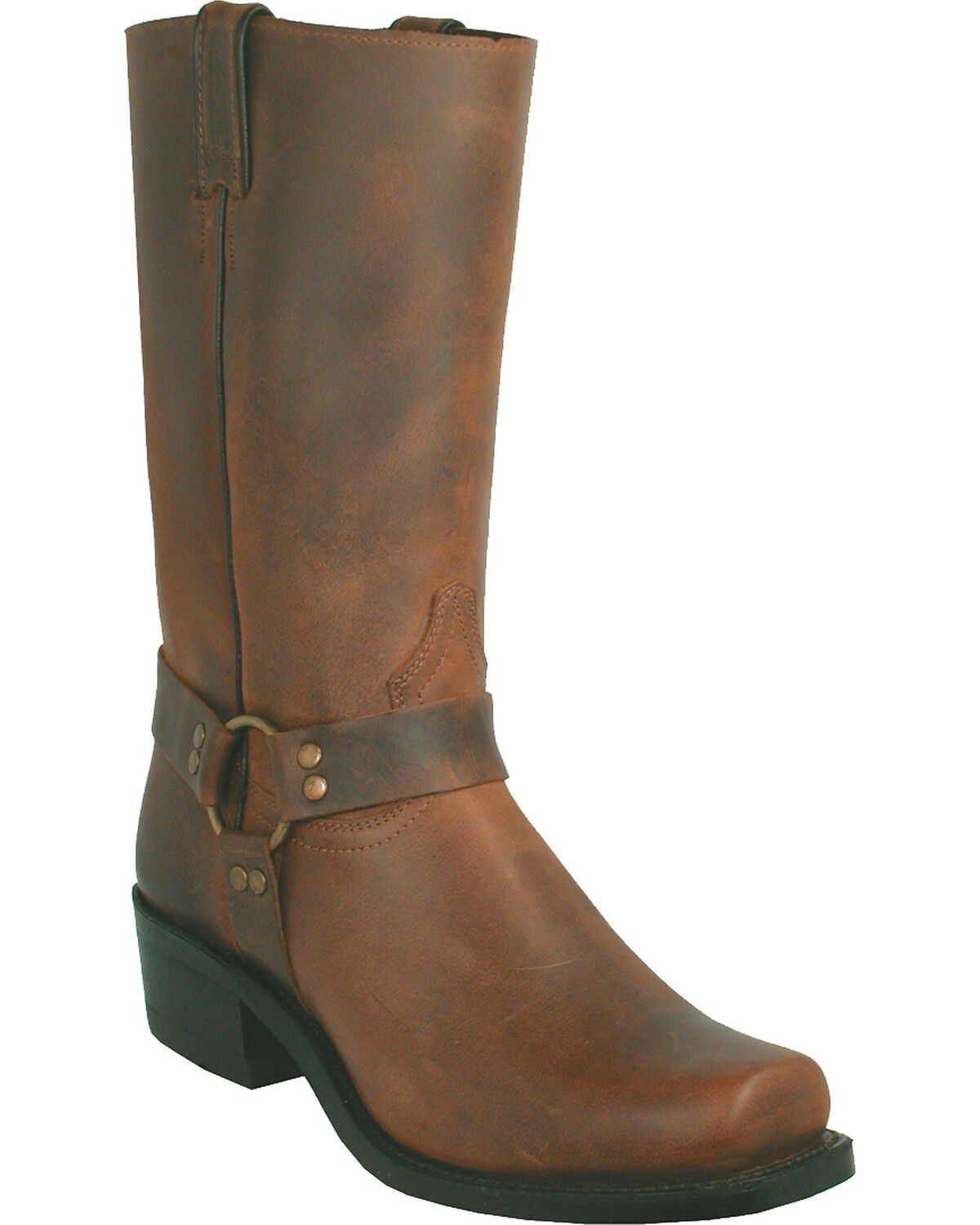 Boulet Men's Harness Motorcycle Boots - Square Toe, Golden Tan, hi-res