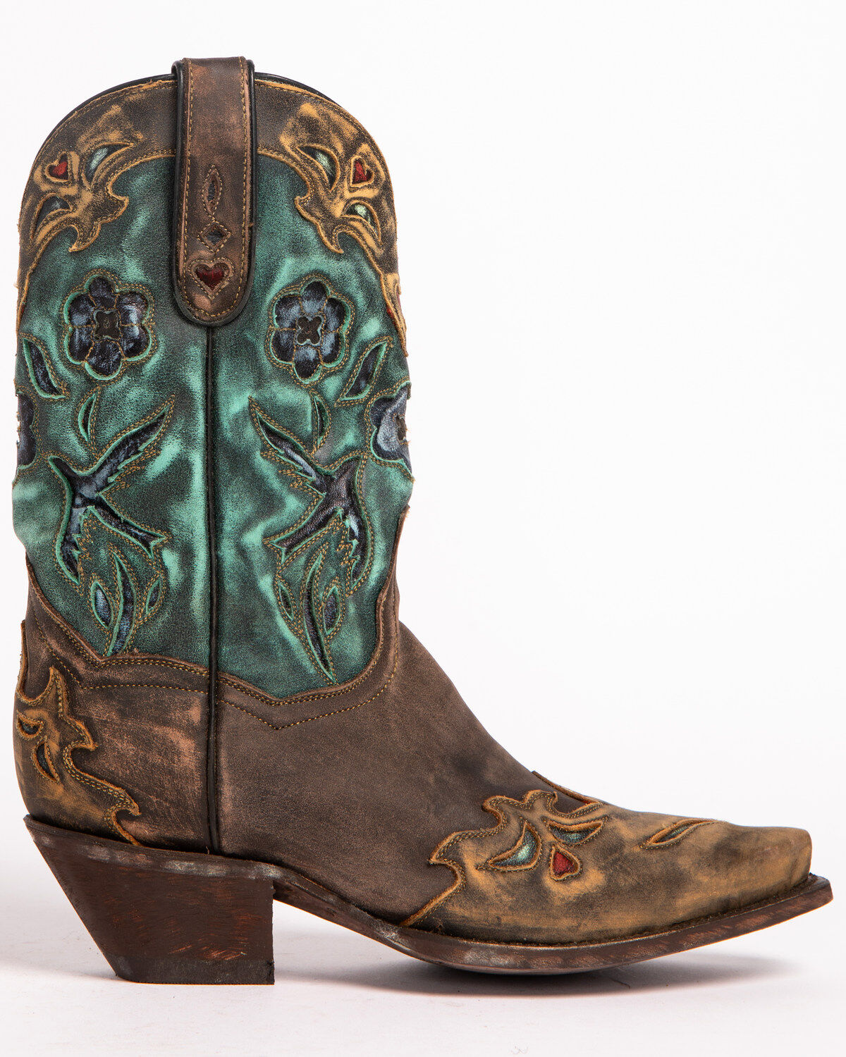 Image #3 - Dan Post Women's Blue Bird Wingtip Western Boots - Snip Toe, Copper, hi-res