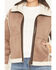 Image #3 - Shyanne Women's Wildcat Sherpa Lined Faux Suede Jacket, Taupe, hi-res