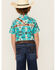 Image #4 - Rock & Roll Denim Boys' Tek Southwestern Print Short Sleeve Snap Western Shirt, , hi-res