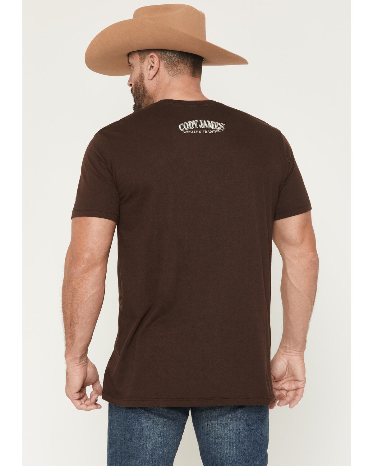 Image #4 - Cody James Men's Scenic Skull Head Short Sleeve Graphic T-Shirt, Dark Brown, hi-res