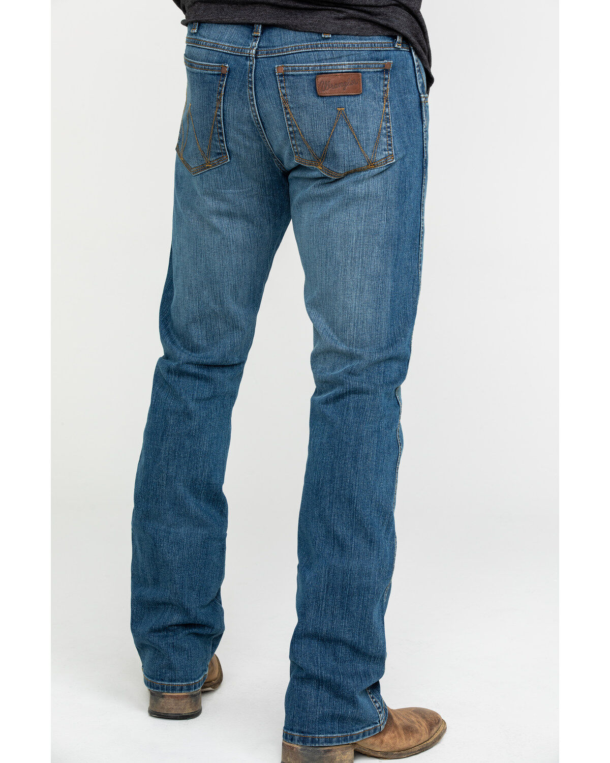 wrangler retro men's weston stretch slim bootcut jeans