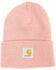 Image #1 - Carhartt Women's Knit Cuffed Logo Beanie, Rose, hi-res