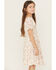 Image #3 - Trixxi Girls' Floral Print Puff Sleeve Mini Dress, Ivory, hi-res