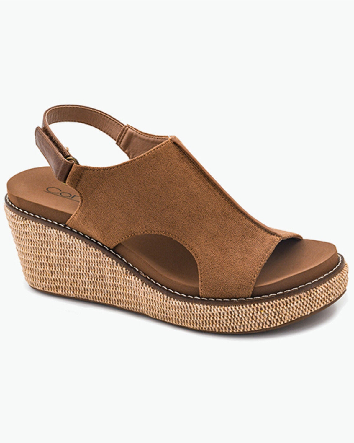 Image #1 - Corkys Women's Carley Wedge Heels, Chestnut, hi-res