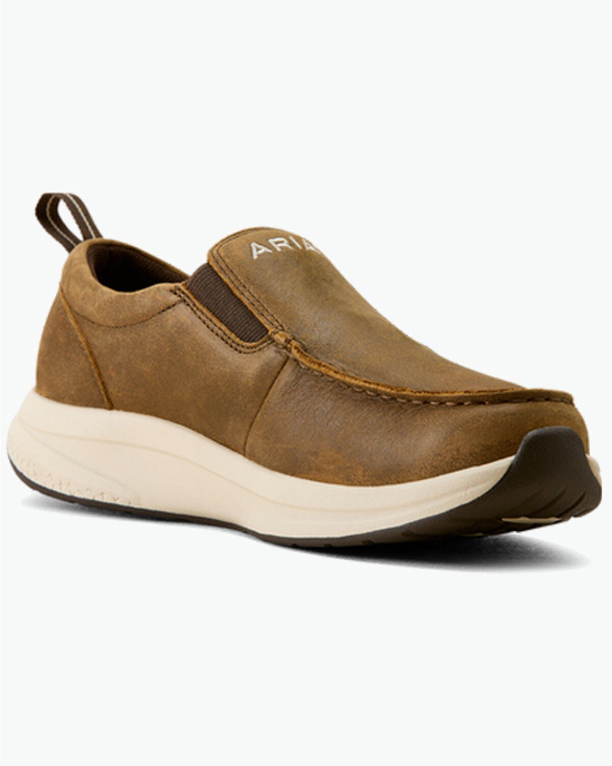 Ariat Women's Buckeye Slip-On Waterproof Shoes - Moc Toe, Brown, hi-res