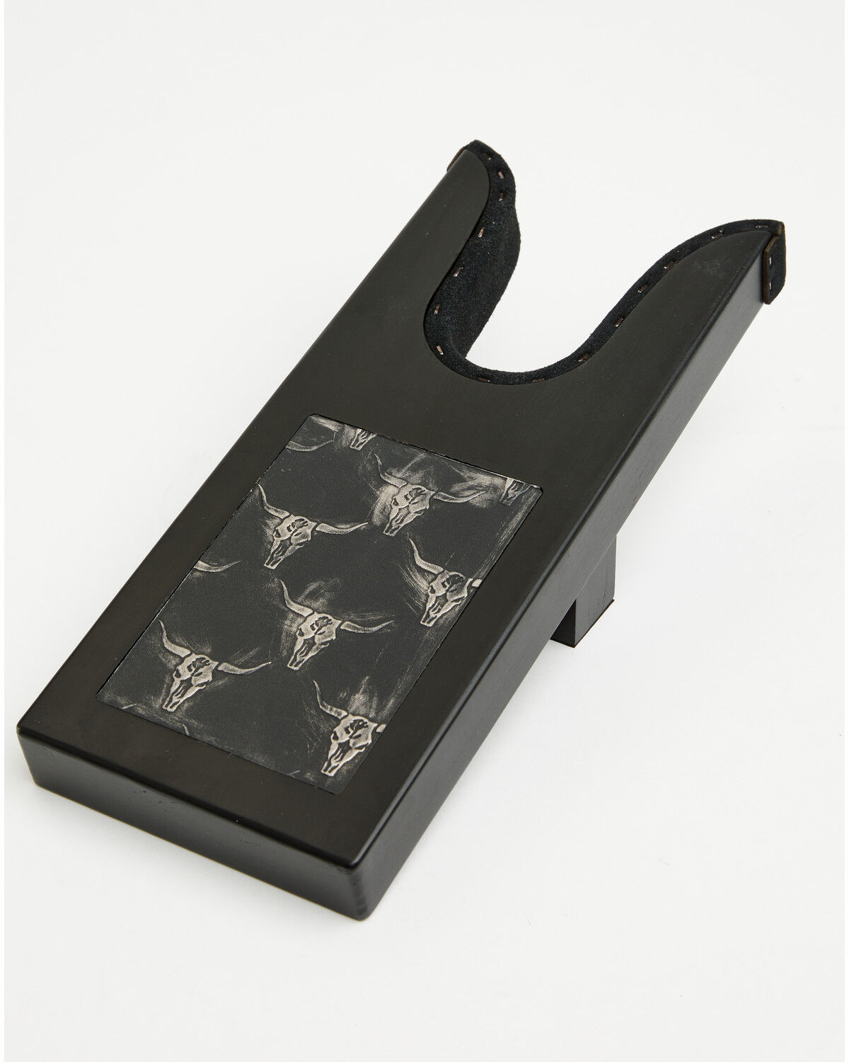 Image #1 - Boot Barn Saddlehorn Tooled Steerhead Boot Jack, Black, hi-res