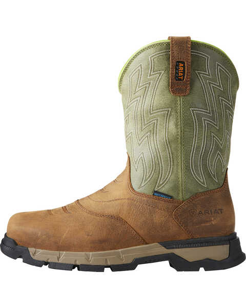 Image #2 - Ariat Men's Rebar Flex Waterproof Western Boots, Tan, hi-res