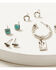 Image #4 - Shyanne Women's Moon & Cactus Turquoise Stone Earrings Set - 6-Piece, Silver, hi-res