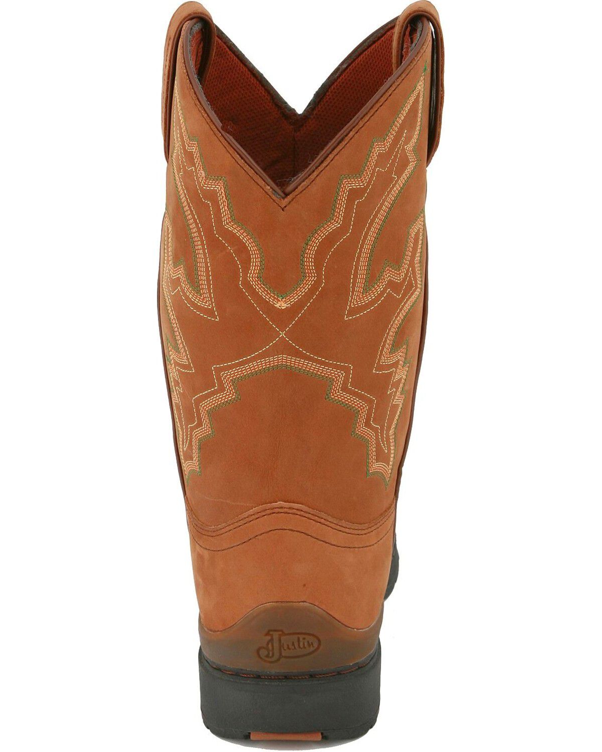 Image #7 - Justin Men's George Strait Twang Waterproof Cowboy Work Boots - Round Toe, , hi-res