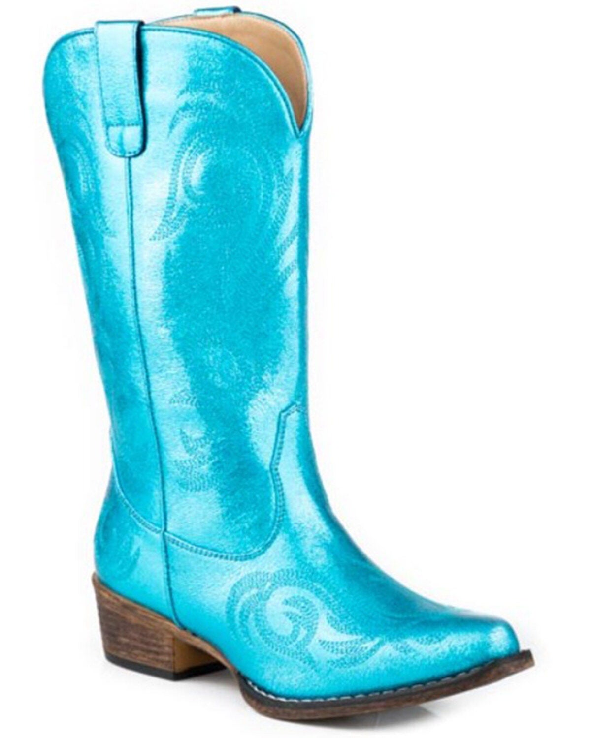 Roper Women's Riley Western Boots - Snip Toe, Blue, hi-res