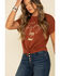 Shyanne Women's Rust Shot Of Whiskey Graphic Tee , Rust Copper, hi-res
