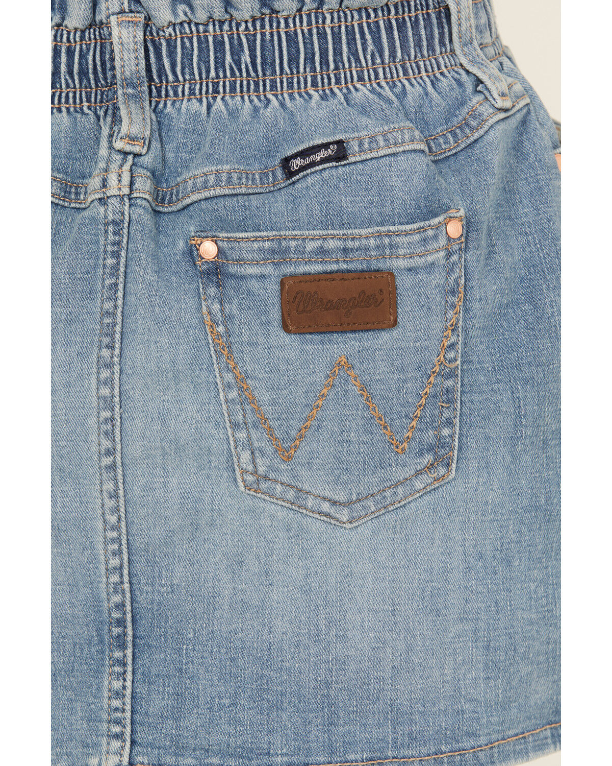 Image #4 - Wrangler Girls' Light Wash Denim Skirt, , hi-res