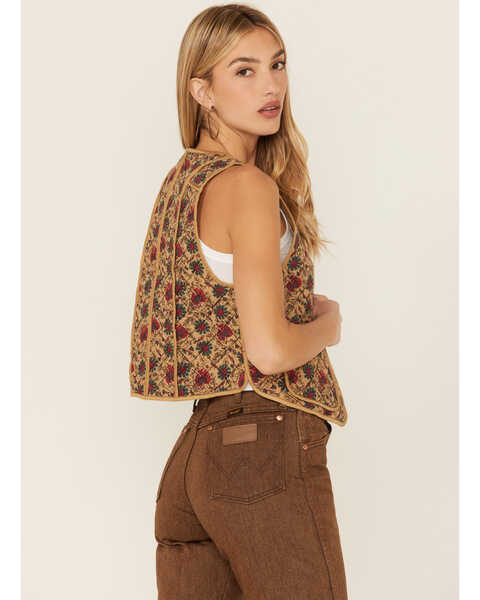 Free People Women's Kenzie Quilted Vest, Sand, hi-res