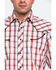 Roper Men's Large Fancy Plaid Long Sleeve Western Shirt , Red, hi-res