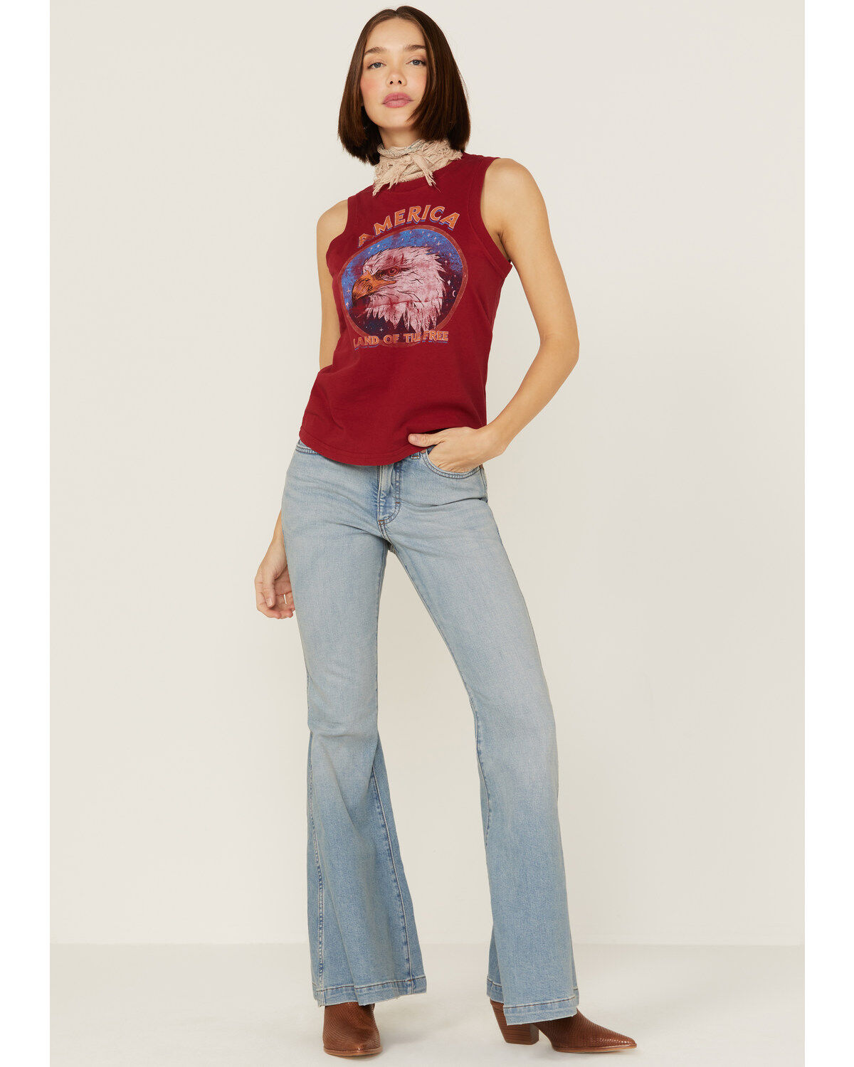 Image #4 - Shyanne Women's America Eagle Red Graphic Tank, , hi-res