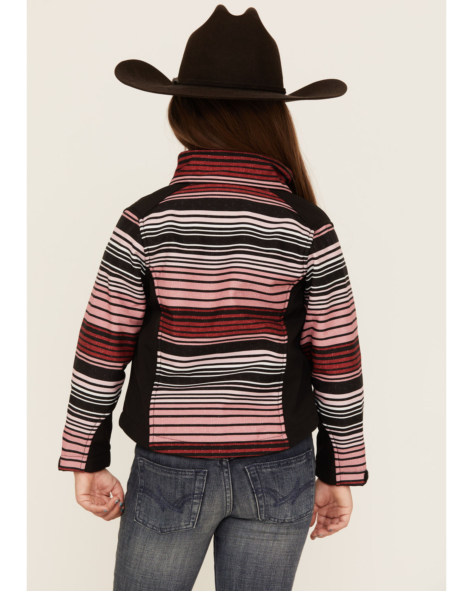 Cowgirl Hardware Girls Desert Serape Striped Poly Shell Jacket
