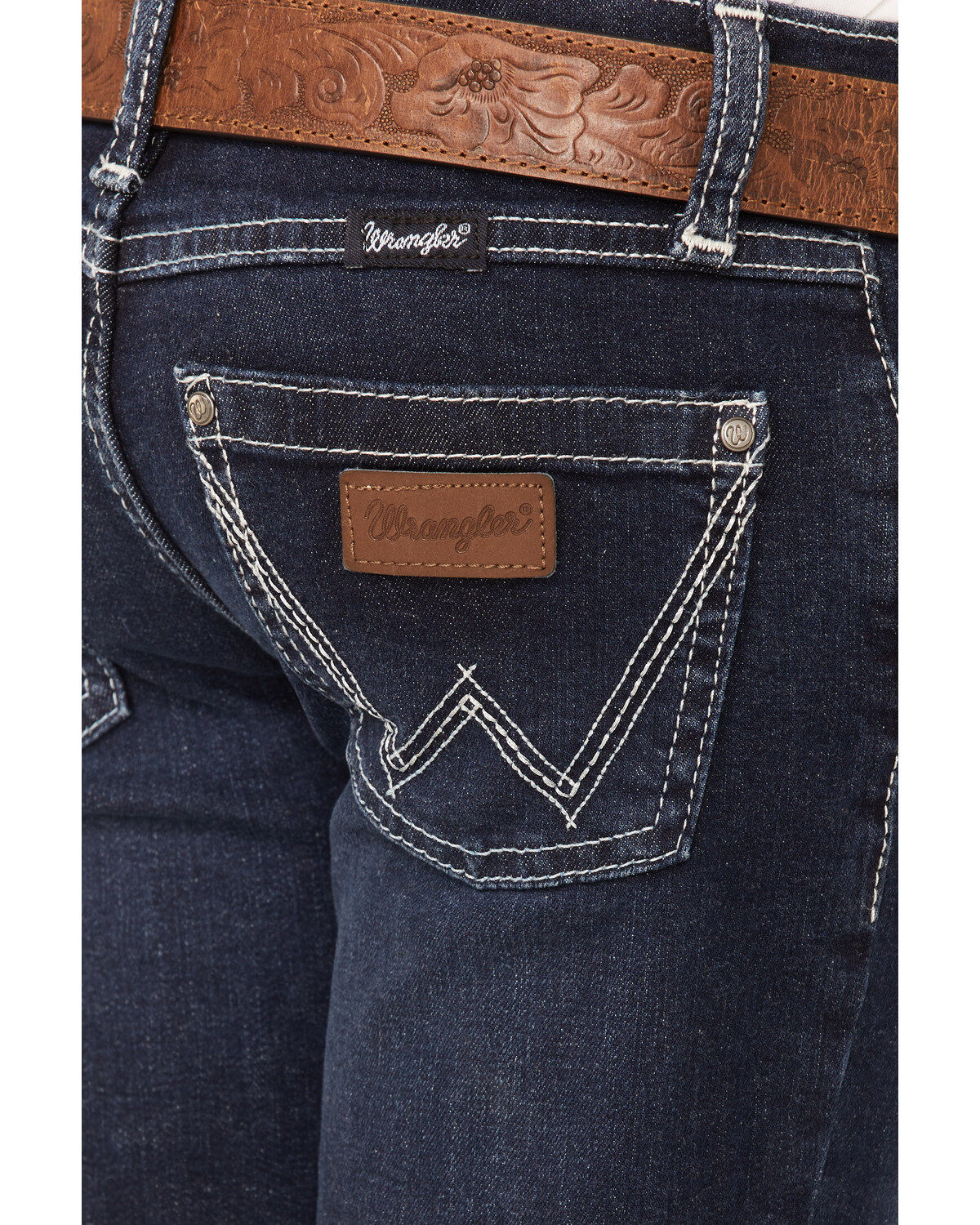 Image #4 - Wrangler Girls' Lacie Bootcut Jeans, Blue, hi-res