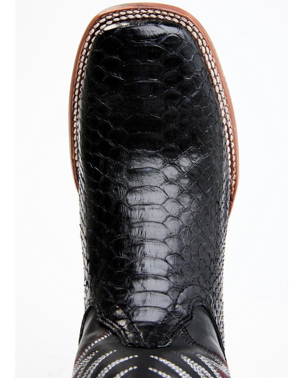 Image #6 - Cody James Men's Matte Python Exotic Western Boots - Broad Square Toe, Black, hi-res