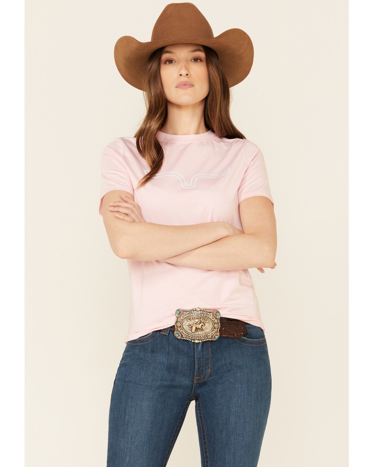 Kimes Ranch Women's Outlier Tech Short Sleeve Tee, Blush, hi-res
