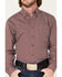 Image #3 - Cinch Men's Modern Fit Geo Print Button-Down Western Shirt, Burgundy, hi-res