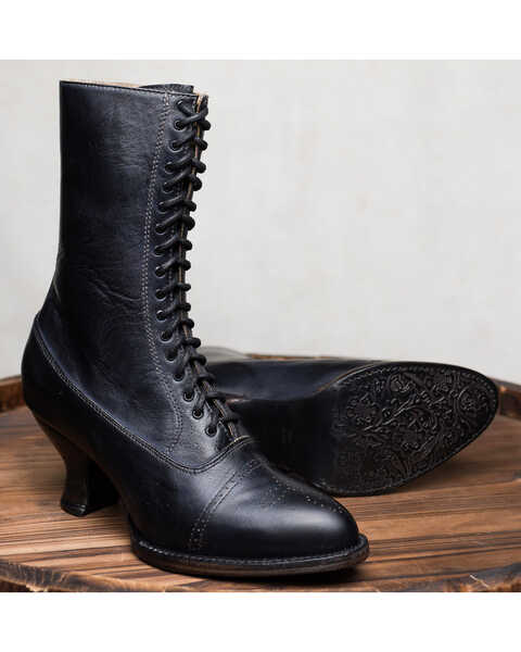 Image #1 - Oak Tree Farms Mirabelle Black Boots - Medium Toe, , hi-res
