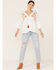 En Creme Women's Long Sleeve Embroidered Peasant Top, Ivory, hi-res