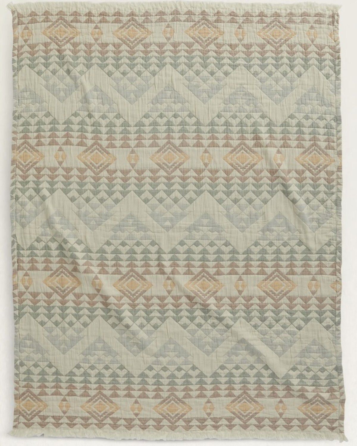 Image #5 - Pendleton Highland Peak Fringed Cotton Throw Blanket, Multi, hi-res