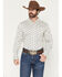 Image #1 - Cody James Men's Horizon View Southwestern Geo Print Long Sleeve Button-Down Stretch Western Shirt, Ivory, hi-res