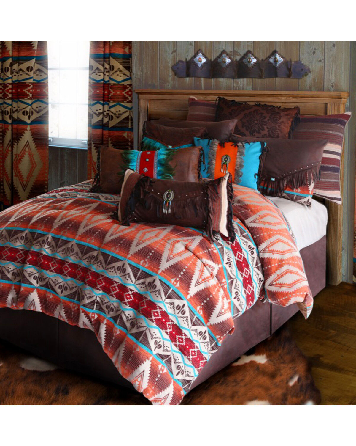 Image #1 - Carstens Mojave Sunset Queen Bedding - 5 Piece Set, Orange, hi-res