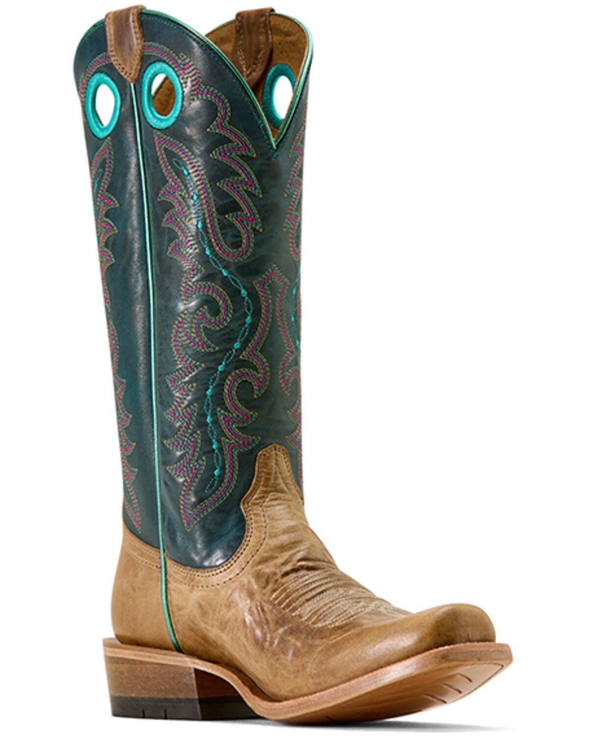 Ariat Women's Futurity Boon Western Boots - Square Toe, Teal, hi-res