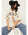 Image #1 - Gameday Women's OSU Southern Split Short Sleeve Graphic Tee, Oatmeal, hi-res