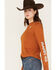 Image #2 - RANK 45® Women's Logo Graphic Long Sleeve Tee, Pecan, hi-res