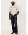 Image #2 - Rough Stock By Panhandle Men's Southwestern Stripe Short Sleeve Pearl Snap Western Shirt, Turquoise, hi-res