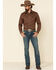 Wrangler Men's Advanced Comfort Long Sleeve Western Shirt, Brown, hi-res