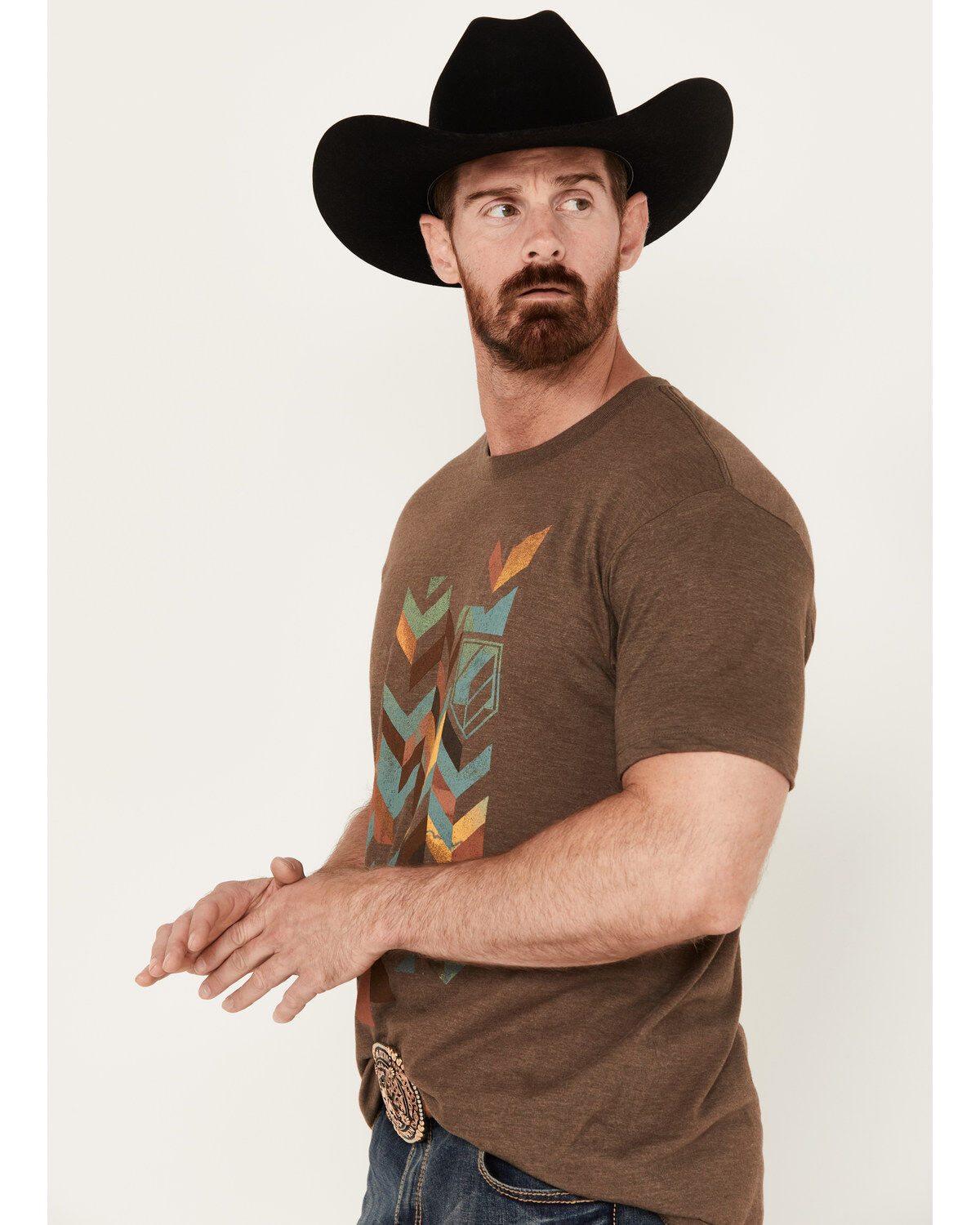 Image #2 - RANK 45® Men's Chevron Short Sleeve Graphic T-Shirt, , hi-res