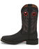 Image #3 - Justin Men's 11" Bowline Western Boots - Broad Square Toe, Black, hi-res