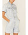 Image #2 - Lee Women's Acid Wash Denim Short Unionall Romper, Blue, hi-res
