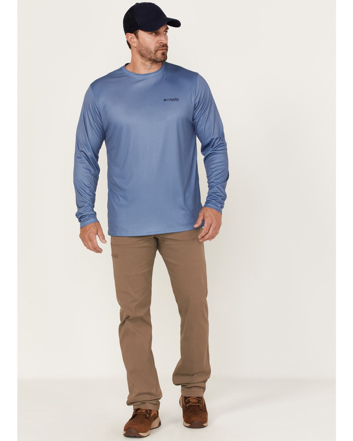 Image #2 - Columbia Men's PFG Terminal Tackle Flag Graphic Long Sleeve T-Shirt, Blue, hi-res