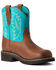 Image #1 - Ariat Girls' Heritage Western Boots - Round Toe, Brown, hi-res