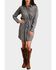 Image #1 - Stetson Women's Long Sleeve Shirt Mini Dress, Black, hi-res